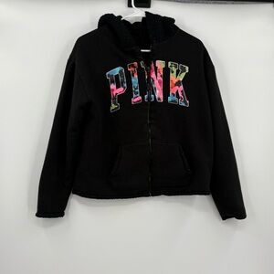 Pink Victoria secret black lined jacket xs‎